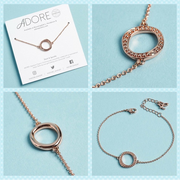 Adore by Swarovski Organic Circle Bracelet Rose Gold Plated Swarovski® Crystal - Picture 3 of 10